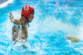 دیدار واترپلو تیم‌های ایران و اندونزی